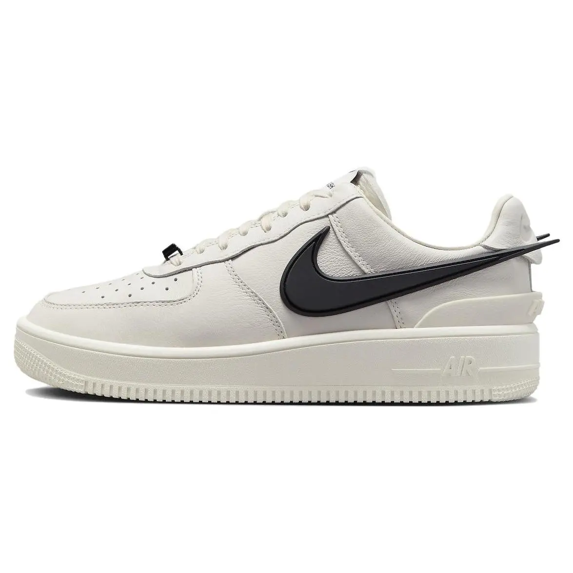 AMBUSH x Nike Air Force 1 Low Top Sneakers – Premium Full-Grain Leather, Unisex White Design Verifiable, with credentials and supporting global authentication