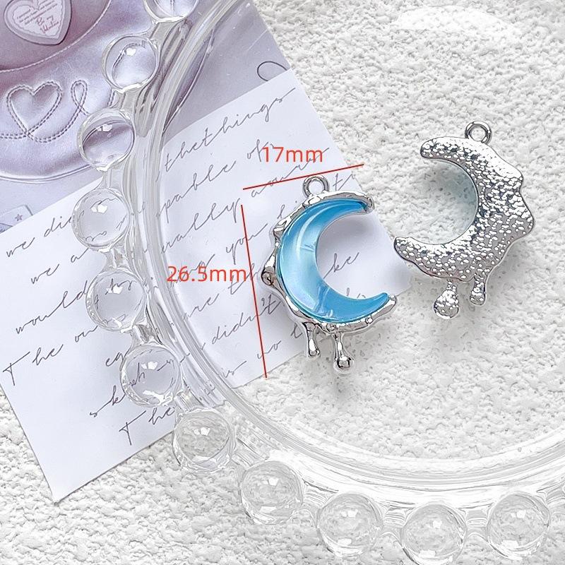Alloy Sweet Jelly Color Bear Moon Butterfly Pendant DIY Handmade Jewelry Bracelet Necklace Bead Accessories