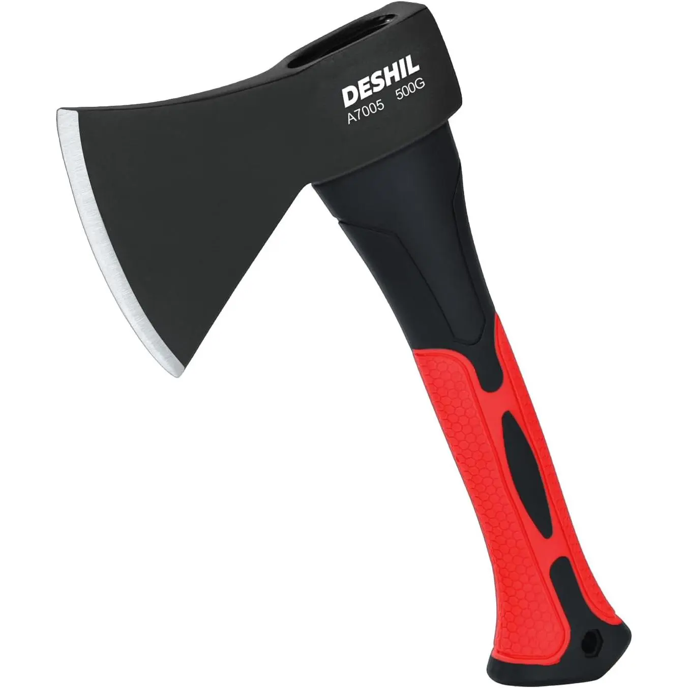 10 inch Hatchet Axe Mini Camping Axe with Sheath-Red |   Fiberglass Shock Reduction Handle with Anti-Slip Grip for kindling, small branches and Backyard