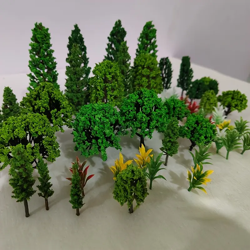 Model Trees 40/60/68 Pieces, 1.3-4.3 Inches, Mixed Model Trees for DIY Crafts, Building Models, Landscape Decor, Natural