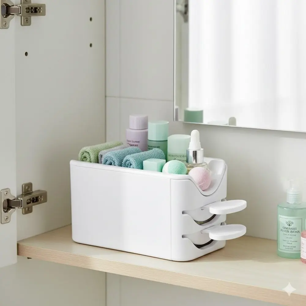 Foldable Travel-Friendly Nail Glitter Storage Box Anti-Static Leak-Proof Modular Design Salon Tool Dust-Free Container Easy Clean Efficient Adsorption Portable Glitter Powder Organizer