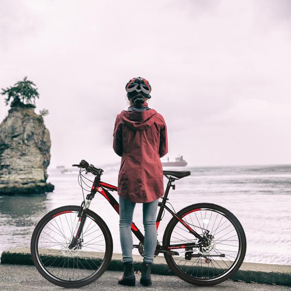 CamPingSurvivals 26 Inch 21 Speed Explorer Red Black Mountain Bike