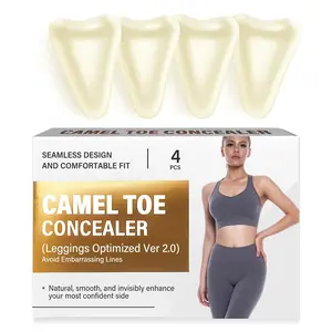 4 Pack Reusable Camel Toe Concealer, Invisible Seamless Waterproof Breathable Coverage for Activewear, Swimsuits & Tight Clothing, Effectively Hide Awkward Lines