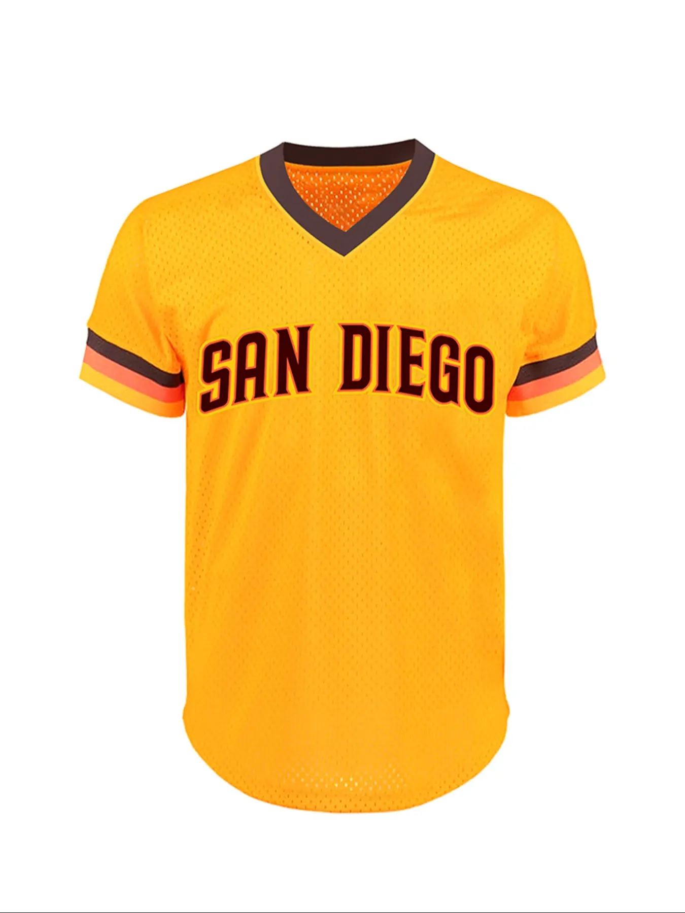 Men's Vintage Embroidered Baseball Jersey, Loose-Fit V Neck Short Sleeve Sporty Crop Top, All Seasons Thin Fabric Training Tee, Breathable Athletic Top