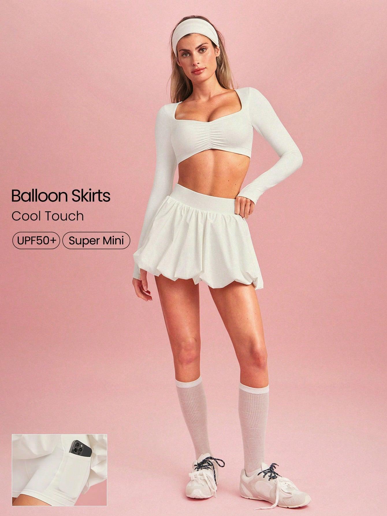 GLOWMODE Major Moves Sweat Wicking Quick Dry Cool Feel Built In Shorts Pocket Micro Bubble Mini Skirt Golf Tennis Pickleball
