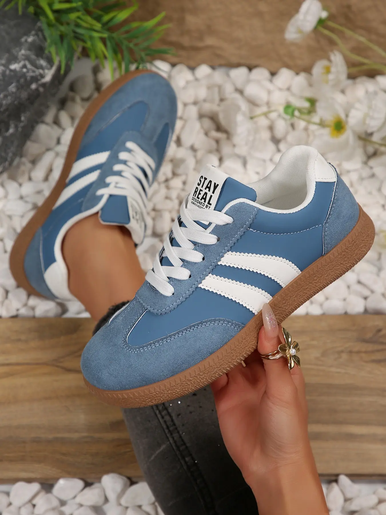 Women's Comfortable Breathable Low Top Casual Trendy Sneakers, Preppy Style, Ideal for Vacation and Streetwear, All Seasons, Fashionable Versatile Sneakers