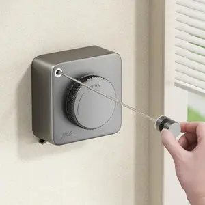Wall-Mounted Clothes Drying Rope, Heavy-Duty Stainless Steel Design, Ideal for Indoor/outdoor Use, Wind-Resistant & Adjustable