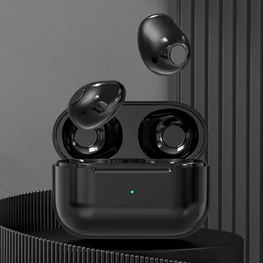 Mini Sleep Wireless Bluetooth Headphones TWS Headsets With Mic Stereo Sport In-ear EarphoneLong Standby HD Call Earbuds Game Audio Cancelling Connection Noise