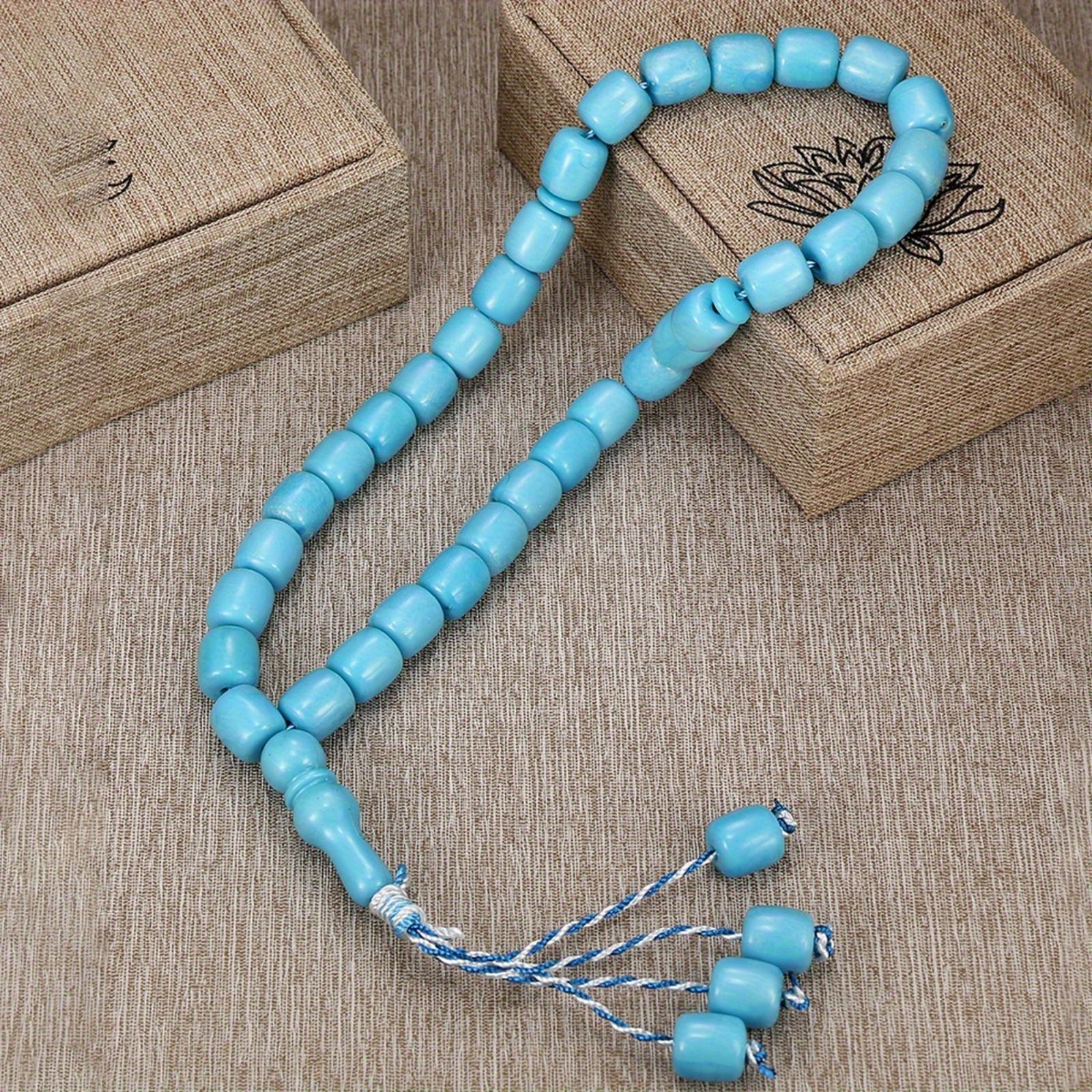 33 Round Acrylic Beads, Hand Knotted Hand-held Prayer Beads, Bracelet, Ramadan Prayer Supplies Accessories