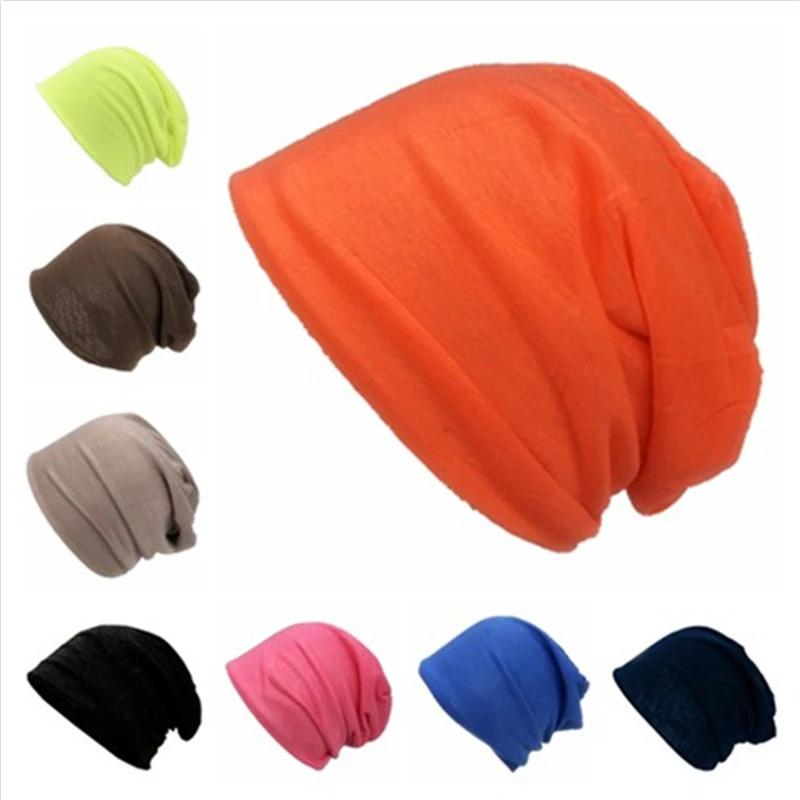 Unisex Knitted Winter Cap Solid Color Hip Hop Slouch Skullies Beanie Casual Hat for Women Men