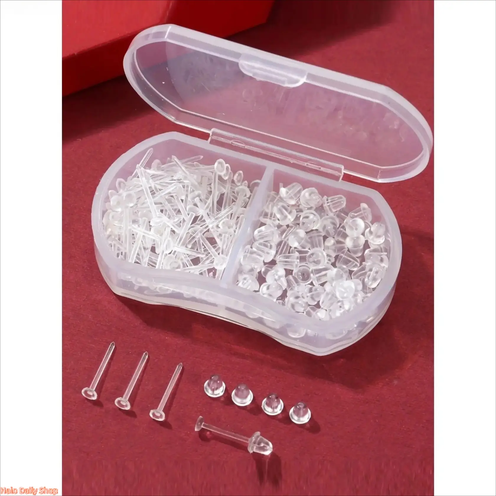 Invisible Earrings, 200pcs Clear Plastic Earrings, Invisible, Clear, Flat, Silicone, Rubber, Ideal for Sports & Work, Ear Studs, Earrings Jewelry, Ear Accessories