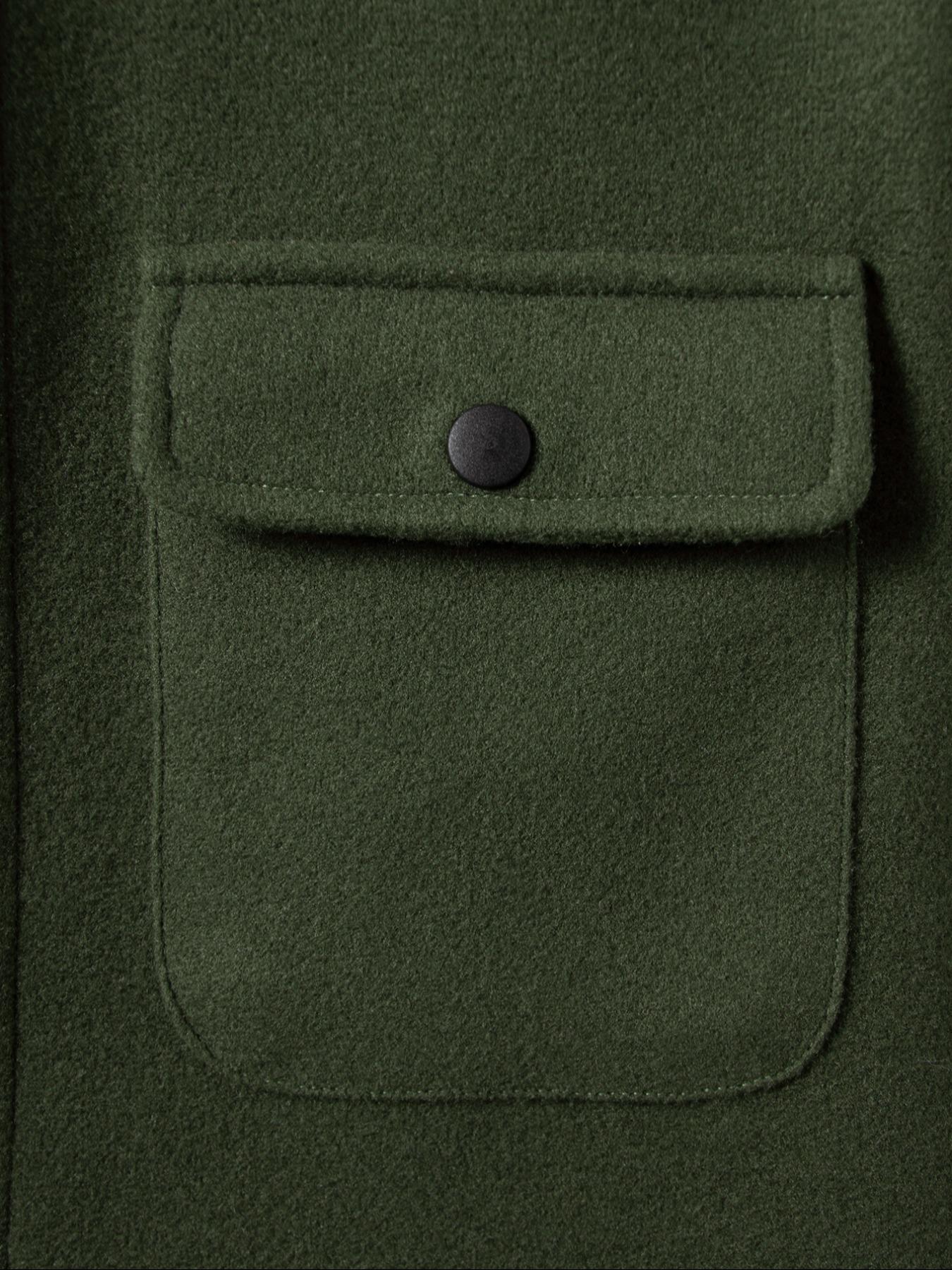 Men's Casual Thick Woven Solid Pocket Jacket Coat, Fitted Design for Work & Outdoor, Lightweight for Fall Winter Season