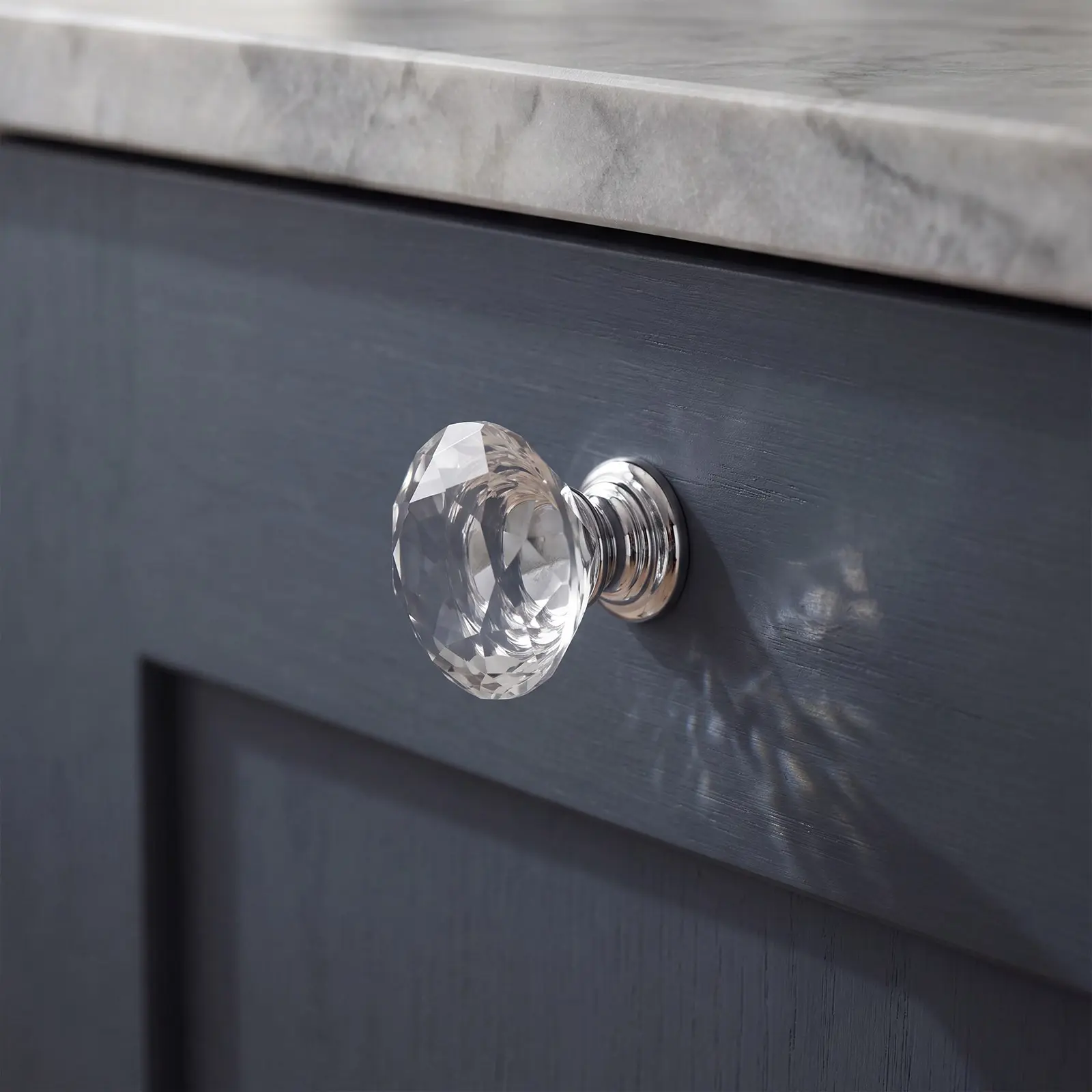 6-Piece Crystal Cabinet Knobs, Transparent Multi-Faceted Drawer Pulls, Bathroom, Bedroom, Kitchen, Home Decor, Renovation Accessories