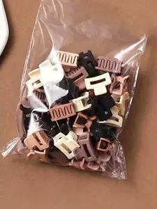 30pcs Retro Mini Hairpin, Fashion Commuter Multifunctional Hairpin, Multi-color Mixed Small Plastic Claw Clip, Can Be Used For Hair Accessories, High Ponytail Hair Accessories Cip, Back Of The Head Clip, A Small Gift For Girls, Hairclips