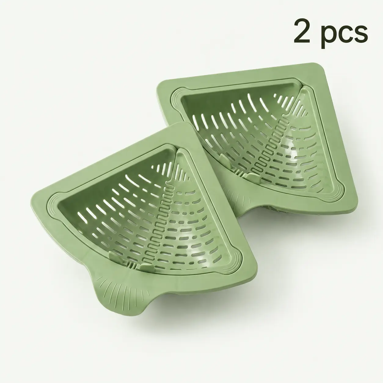 Corner Sink Strainer Basket 2 Pack, Kitchen Drain Basket for Food Waste, Vegetable Washing and Fruit Cleaning