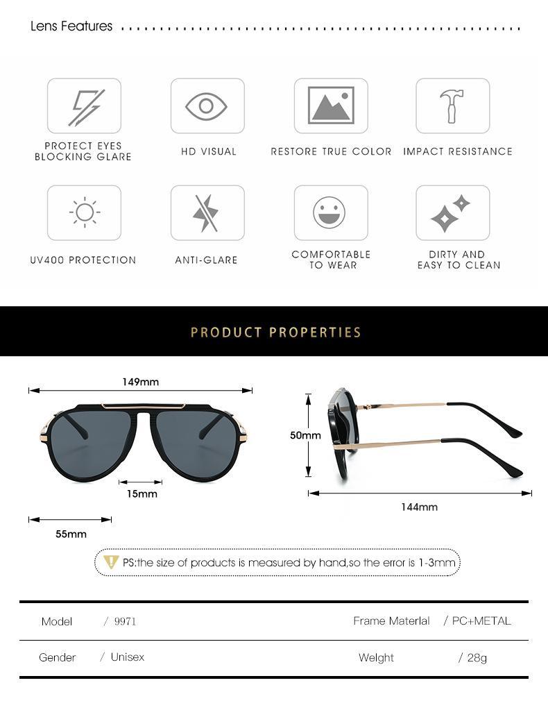 Trendy Square Sunglasses for Men & Women – Bold Lightweight Frame with UV400 Protection, Stylish Shades for Travel, Driving, Photography, TikTok Influencers, Outdoor & Everyday Wear – Eye-Catching Fashionable Eyewear