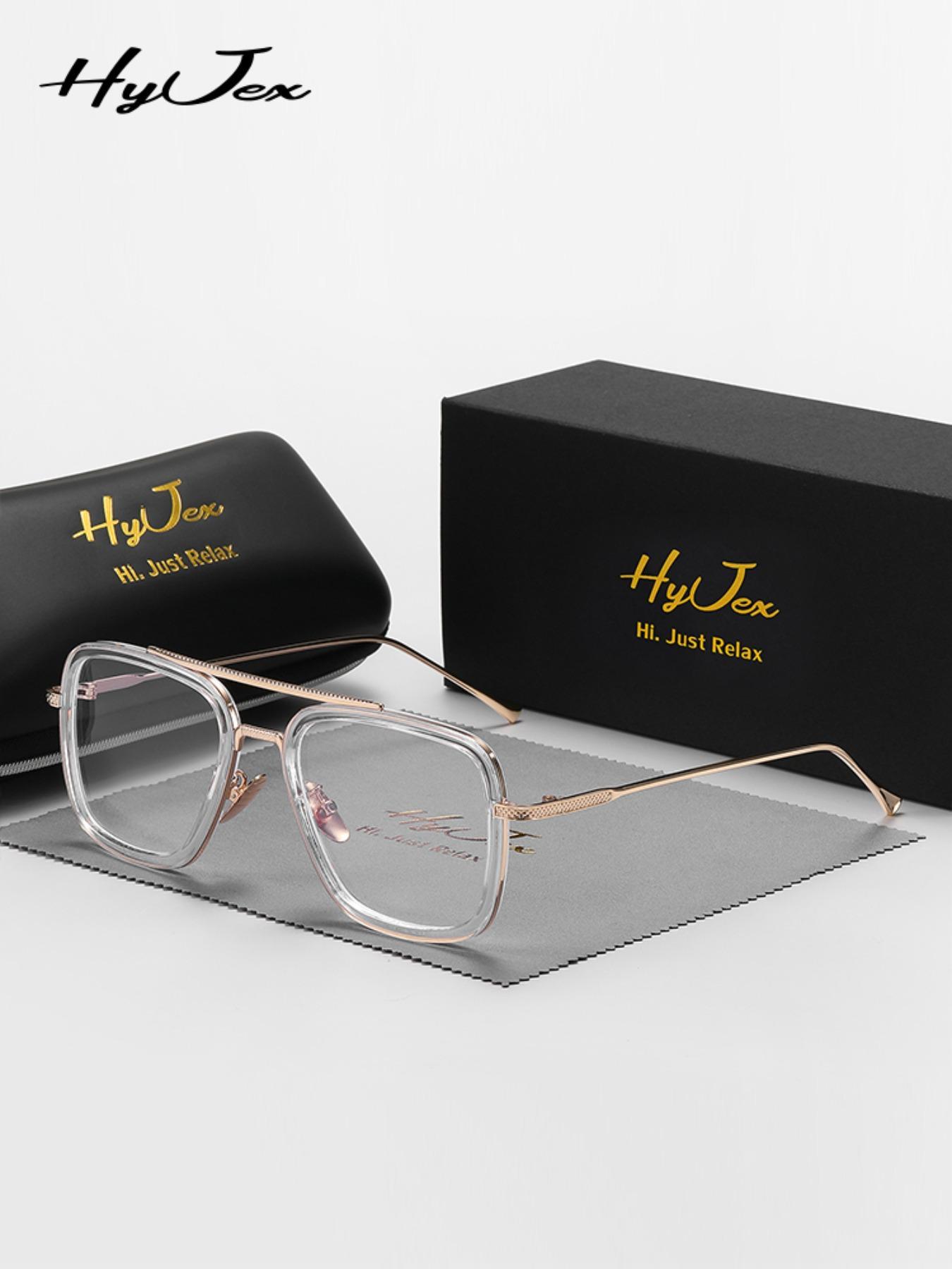 Minimalist Elegant Aviator Eyeglasses for Everyday Use (1 Pair), Lightweight Durable Glasses, Basic Flat Frame Fashion Eyeglasses for Women & Men, Fashion Eyeglasses for Work, Daily Clothing Decor, Perfect for Student Daily Use
