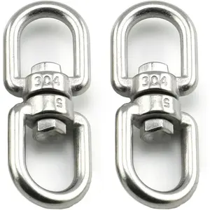 Double Ended Swivel M5 Eye Hook - 304 Stainless Steel Swivel Shackle Ring Connector