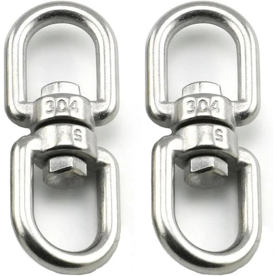 Double Ended Swivel M5 Eye Hook - 304 Stainless Steel Swivel Shackle Ring Connector