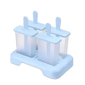 4pcs and 9pcs Ice Stick Mold with Stand, Food Grade Safe Odorless, Home DIY Ice Cream Maker, Summer Freezer Tool for Kids