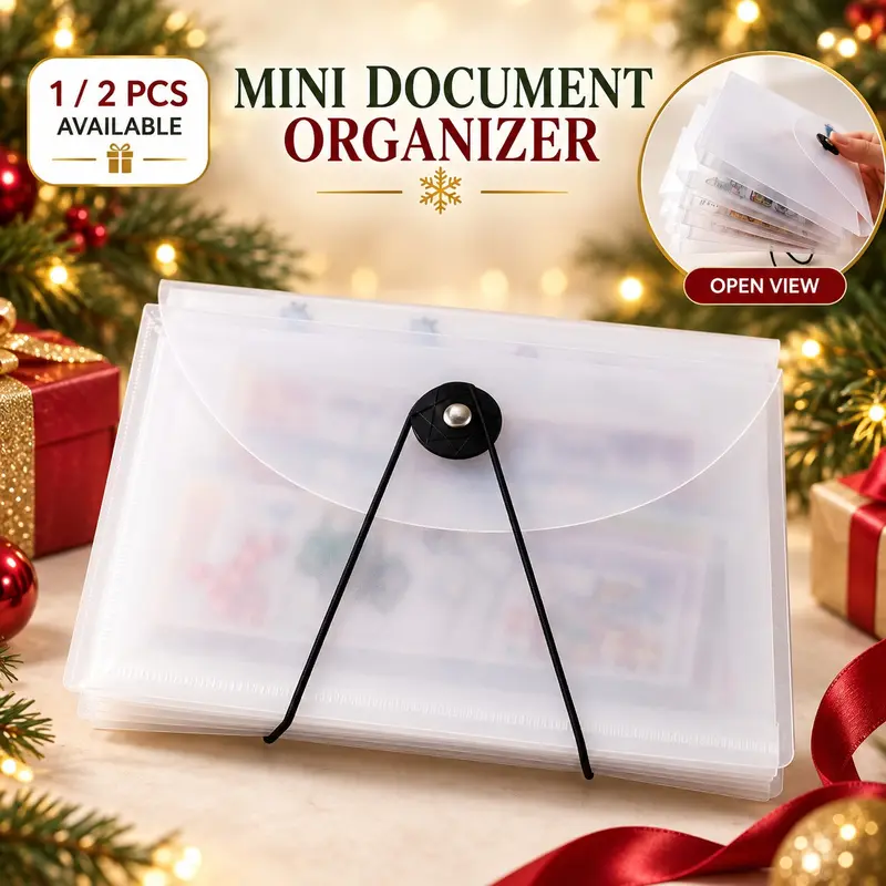 Clear Storage Box for Sticker, 1 Count A6 Portable Multi-layer Durable File Folder for Cash, Bill & Documents, File Organizer for Home Office School, Desk File Organizer, Office Organizers, Office Stationery & Supplies, Paperwork Organizer