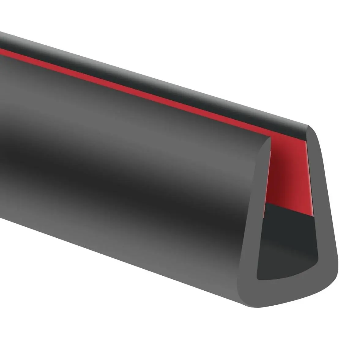 Rubber Edge Trim, 1/4"(6mm) Self Adhesive Flexible U Channel Edge Protecter for Sheet Metal, Glass, Flexiglass and Plywood, Fit for 7/32"-9/32" Width Edge, Black Color, 10Ft, EPDM Material