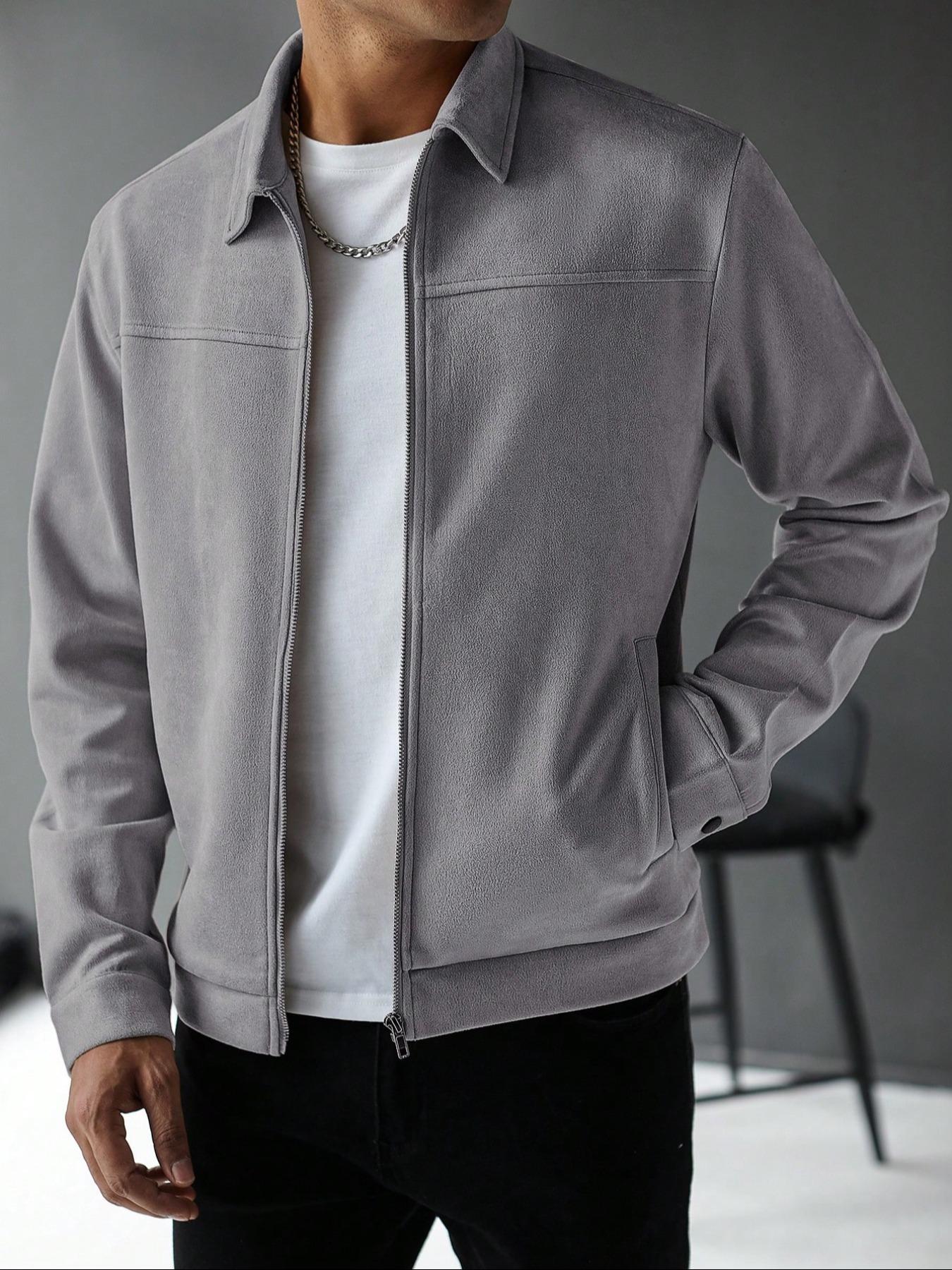 Men's Casual Air Layer Jacket, Coats, Lightweight Insulated Liner, Plush Lining, Perfect for Outdoor Activities & Daily Wear