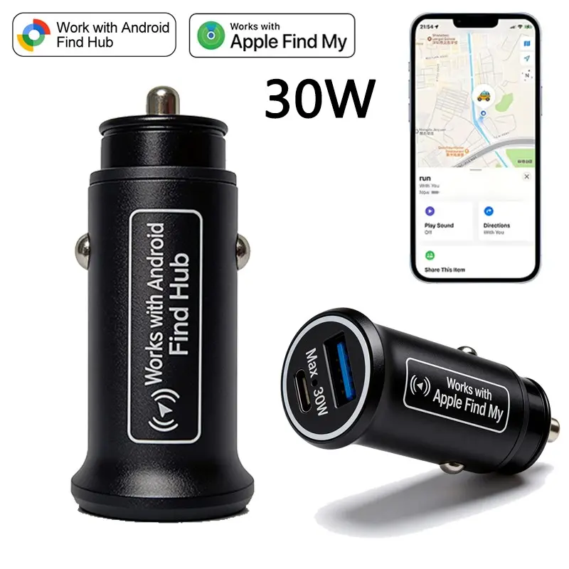 GPS Tracker for Vehicles, Car GPS Tracker Hidden with Charging Port, Real-Time Vehicle Tracking Device for Cars, Anti-Theft GPS Locator & Parking Finder, No Monthly Fee, No SIM Card, Works With IOS & Android