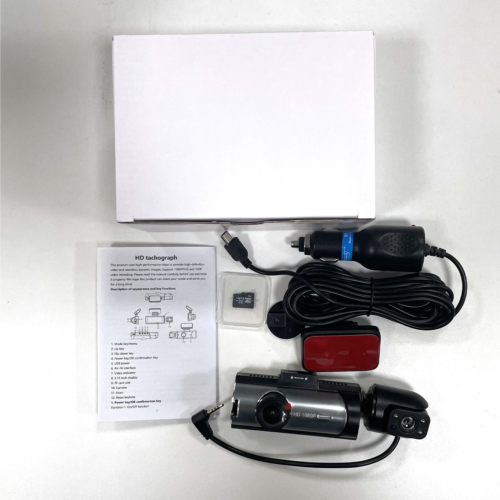 1080P HD Car DVR, Car DVR with 32GB Memory Card, Car Driving Recorder with Night-Vision Function, Video Recording Car Camera, Compact Mini Automotive Camera, Vehicle Police Dashcams