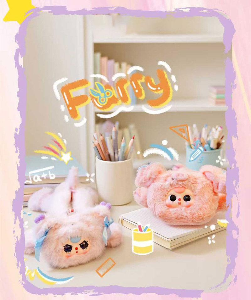 Baby Three Plush Pencil Case Series Blind Box - Cute Animal Stationery Pouch Mystery Box Set with Full Collection of 10+ Styles, Surprise & Secret Rare Edition, Kawaii Soft Stuffed Pen Bag for Kids, Collectible Toys, School Supplies, Gift Idea