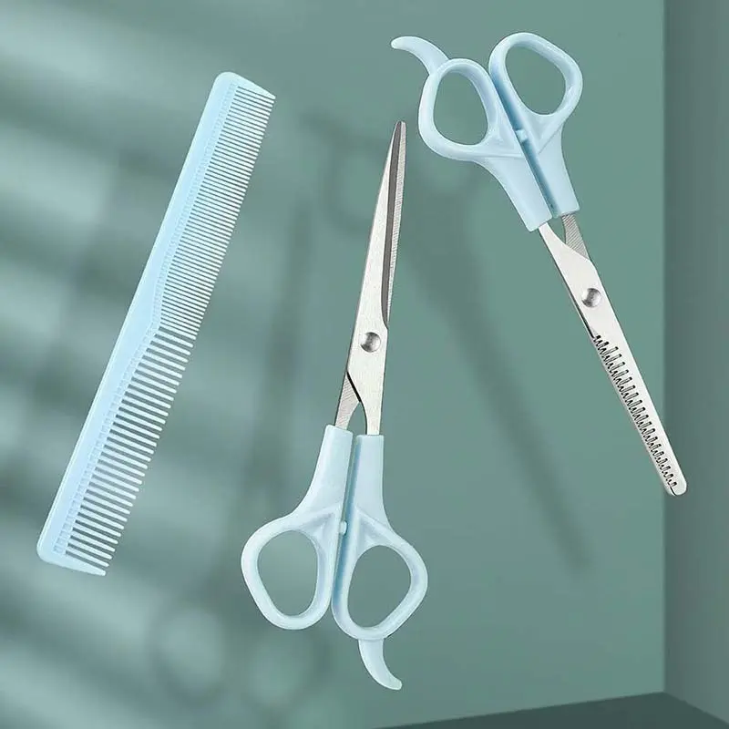 3pcs/A Set Hair cutting set Hair scissors Thin teeth scissors flat cutting tools - Salon Supplies - Perfect For Hair Thinning, Cutting, And Styling - Ideal For Men, Women