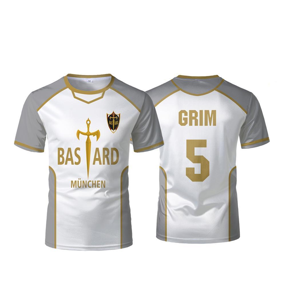 Blue Lock Bastard München Jersey Japanese Anime Kaiser Isagi Cosplay Unisex Football T-shirt Sports Casual Breathable Kid's Tops