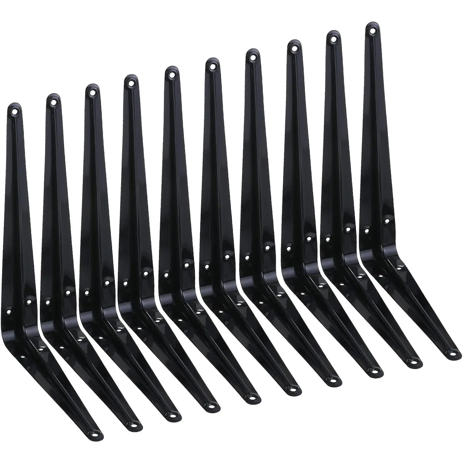 10 Pack 12 Inch Metal L Brackets for Shelves, Wall Shelf Brackets, 12"L x 10"H x 1.8"WGift