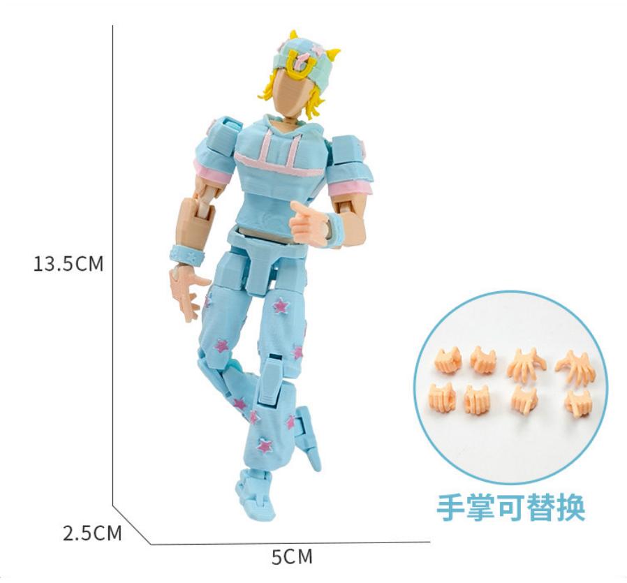 Jojo'S Bizarre Adventure: Steel Ball Run Johnny Joestar Gyro Zeppeli 3D Print Multi Joint Movable Action Figures Anime Model Toypopular popular