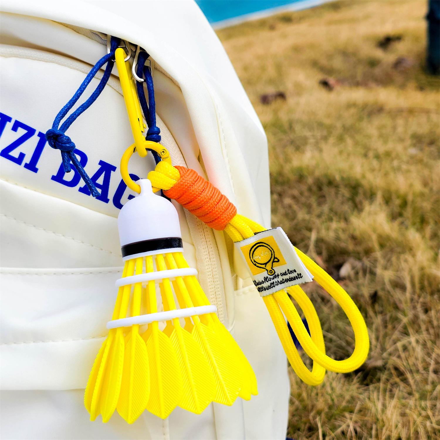 3D Printed Rainbow Badminton Charm, Daily Bag Pendant for Home & Outdoor Use