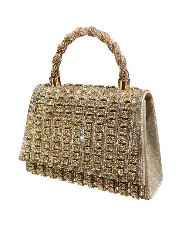 Luxury Rhinestone Evening Bag for Women, Elegant Handbag, Fashionable Party Accessory, Perfect for Weddings, Birthdays, Carpet Events