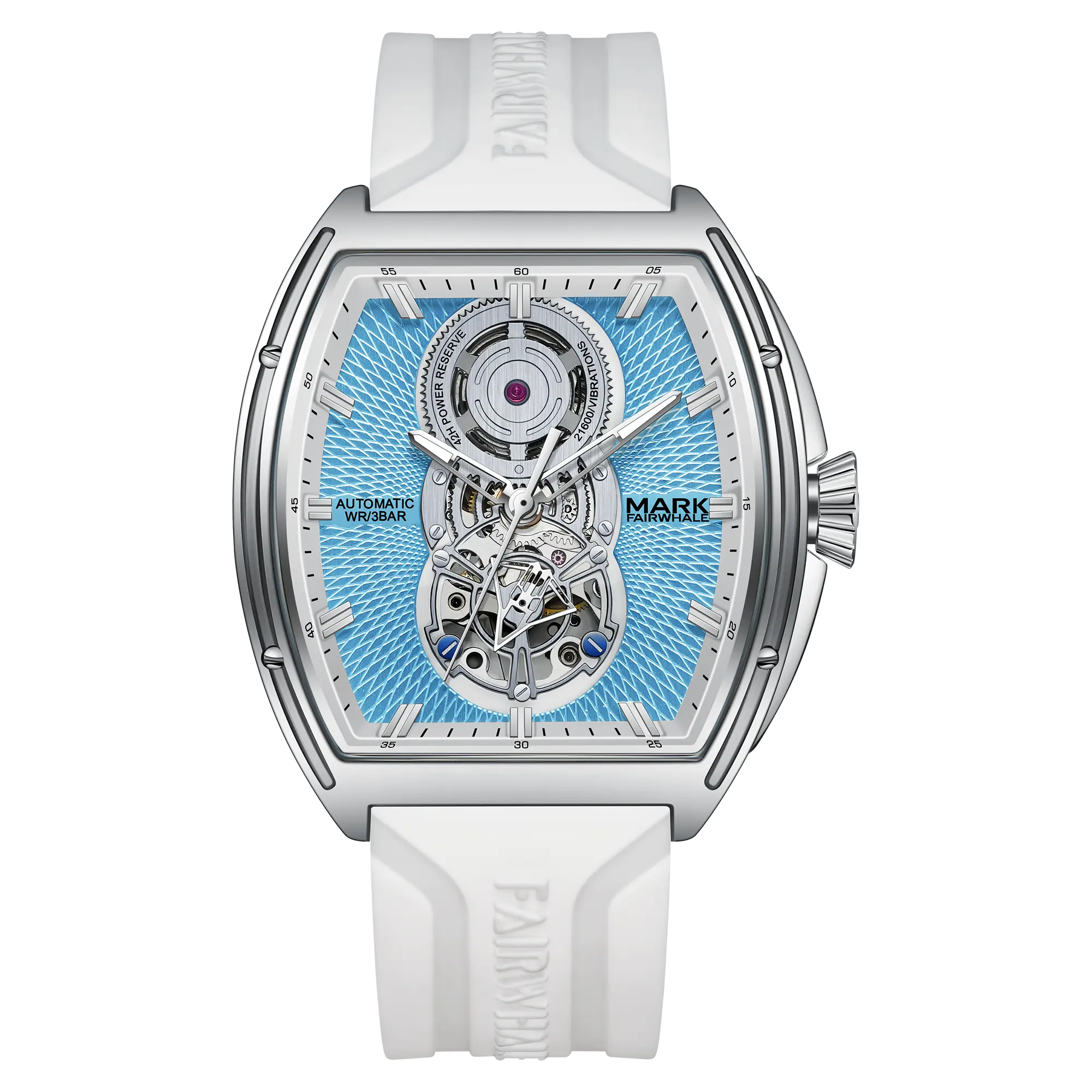 MARK FAIRWHALE Automatic Watch for Men, Luxury Mechanical Style with Tonneau Case, Waterproof, Luminescent Dial - FW-6029, Automatic Watches, Fully Automatic Watch