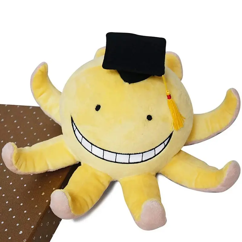15cm Octopus Plush Doll Cartoon Assassination Classroom Koro Sensei Teacher Plushie Stuffed Toy Mini Soft Figure Gift for Fans