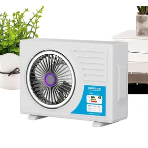 Portable Desk Fan Light, Rechargeable Quiet Air Conditioner, Desktop Cooling Bed Head Fan, Multifunctional Cooling Fan, Ideal for Home, Office, Outdoor Activities