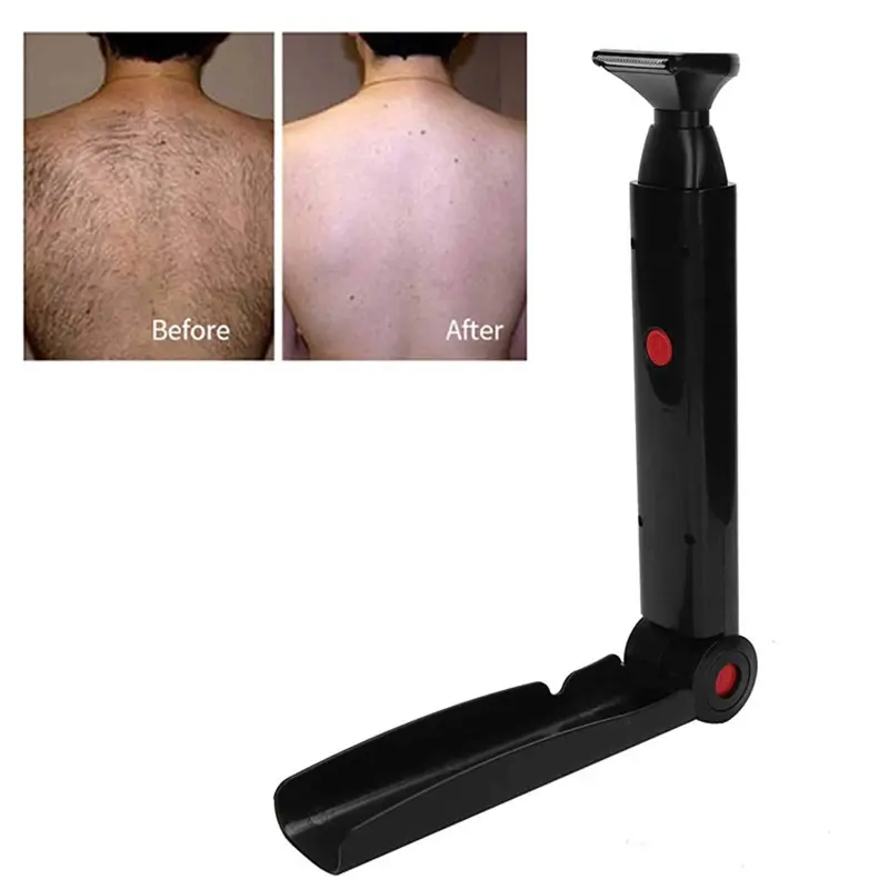 Long Handle Foldable Retractable Ceramic Back Shaver for Men, Rechargeable Body Hair Trimmer, Model Xinghao B7, Power Consumption 5w