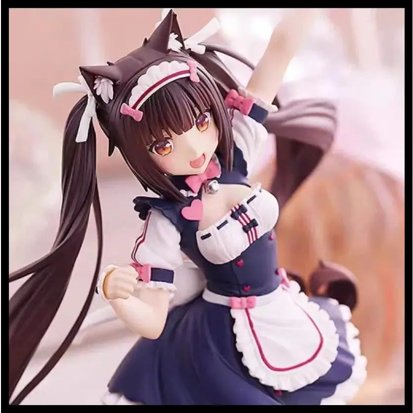 Nekopara Chocola Vanilla KO Figurine Cute Character Models Desktop Ornaments Trendy Toys Kawaii Garage Kit chassis statue Gift