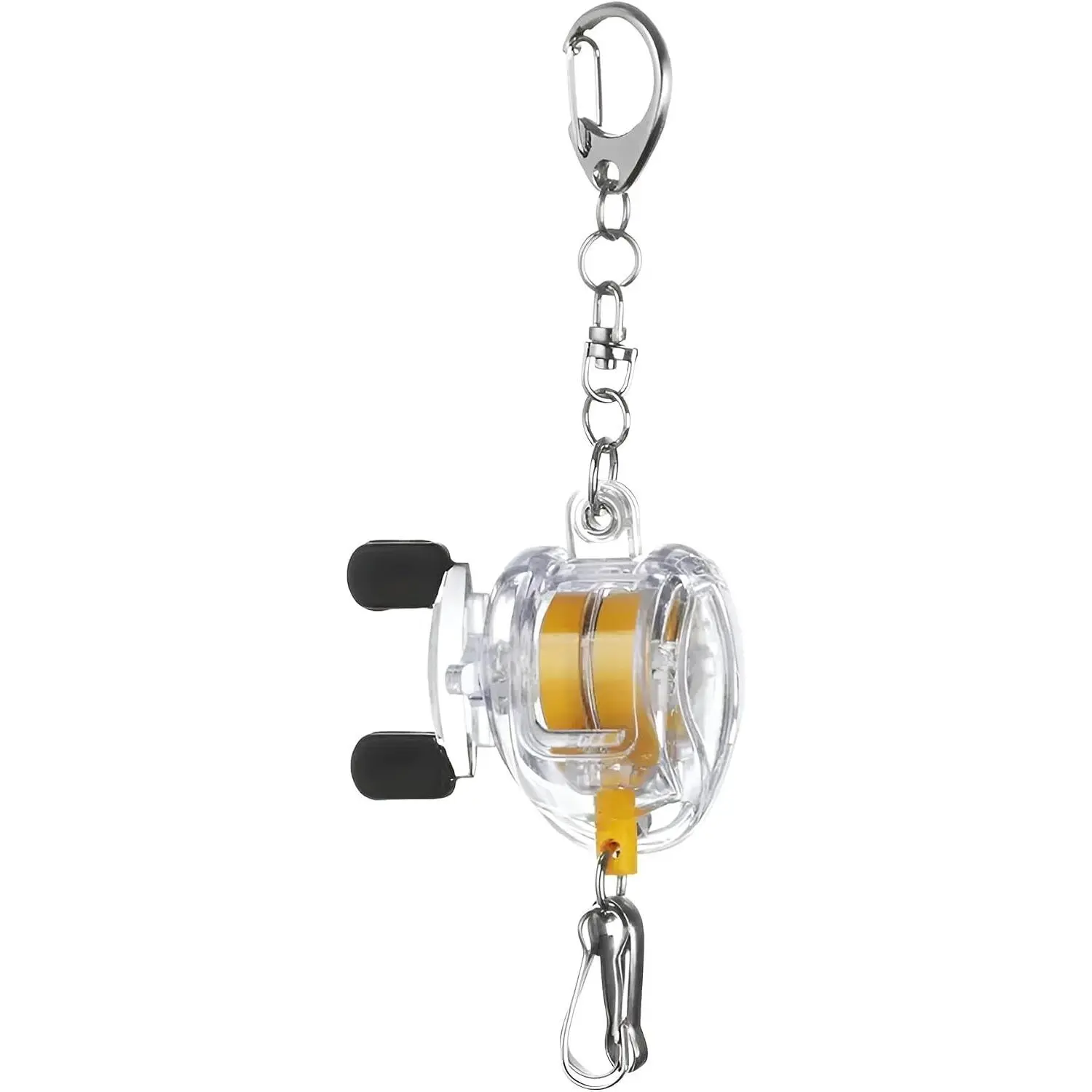 1 Pcs Compact Retractable Fishing Reel Keychain, Durable Portable Key Holder, Stylish Angler's Accessory