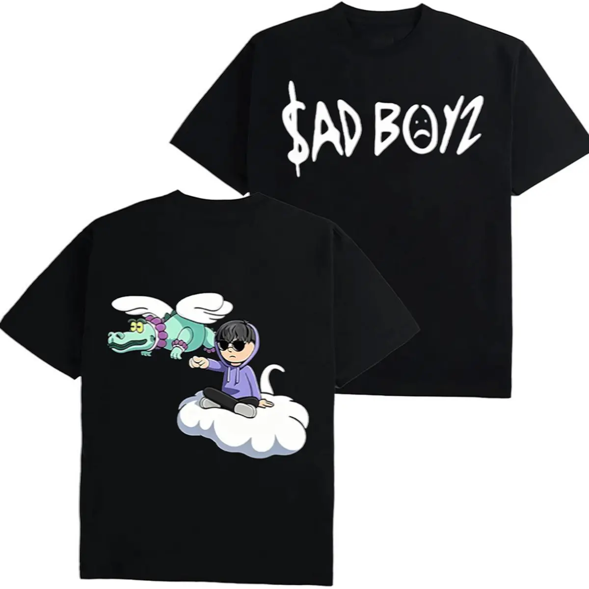 Regional Mexican Hip Hop Graphic Tee, Junior H Sad Boyz Inspired Oversized Unisex Streetwear T-Shirt