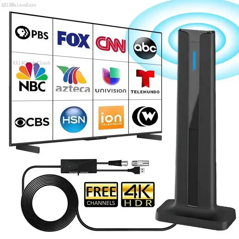 Digital TV Antenna for Smart TV Indoor,2025 TV Antenna with 3M Stick Base, 360 °       &Long Range Reception HDTV Antenna for Local Channels, Easy Installation Antennas for TVs Without Cable antenna  fortvEverlanelnspired17AB13MaisonLuxeXX14CandyClash