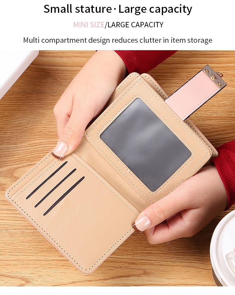Leaf Short Wallet for Women Korean Style Hollowed Out Fashion Trend Change Zipper Card Bag PUCortical Embossed Leather Daily Matching