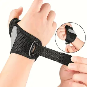 Adjustable Thumb Support Brace with Plastic Aluminum Splint, Compression Band with Hook Loop, Lightweight Breathable Daily Use Wrap, Thumb Stability, Adjustable Fit, Lightweight Design
