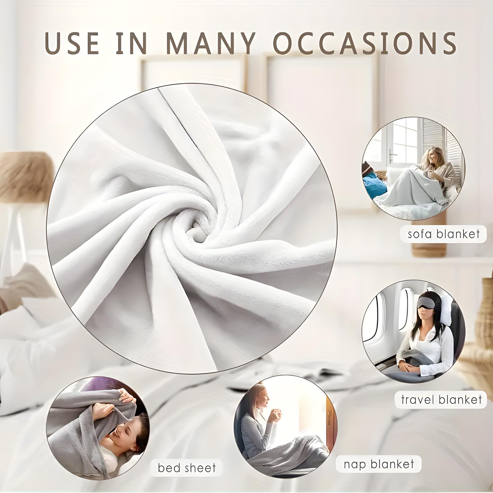 1pc Cozy Christmas Flannel Flannel Throw Blanket, Festive Tree Pattern, Soft Warm Plush Blanket for Casual, Office, Picnic, Travel, All-Season, Multi-Purpose, Contemporary Style,, 200-250g Lightweight Cover-280GSM