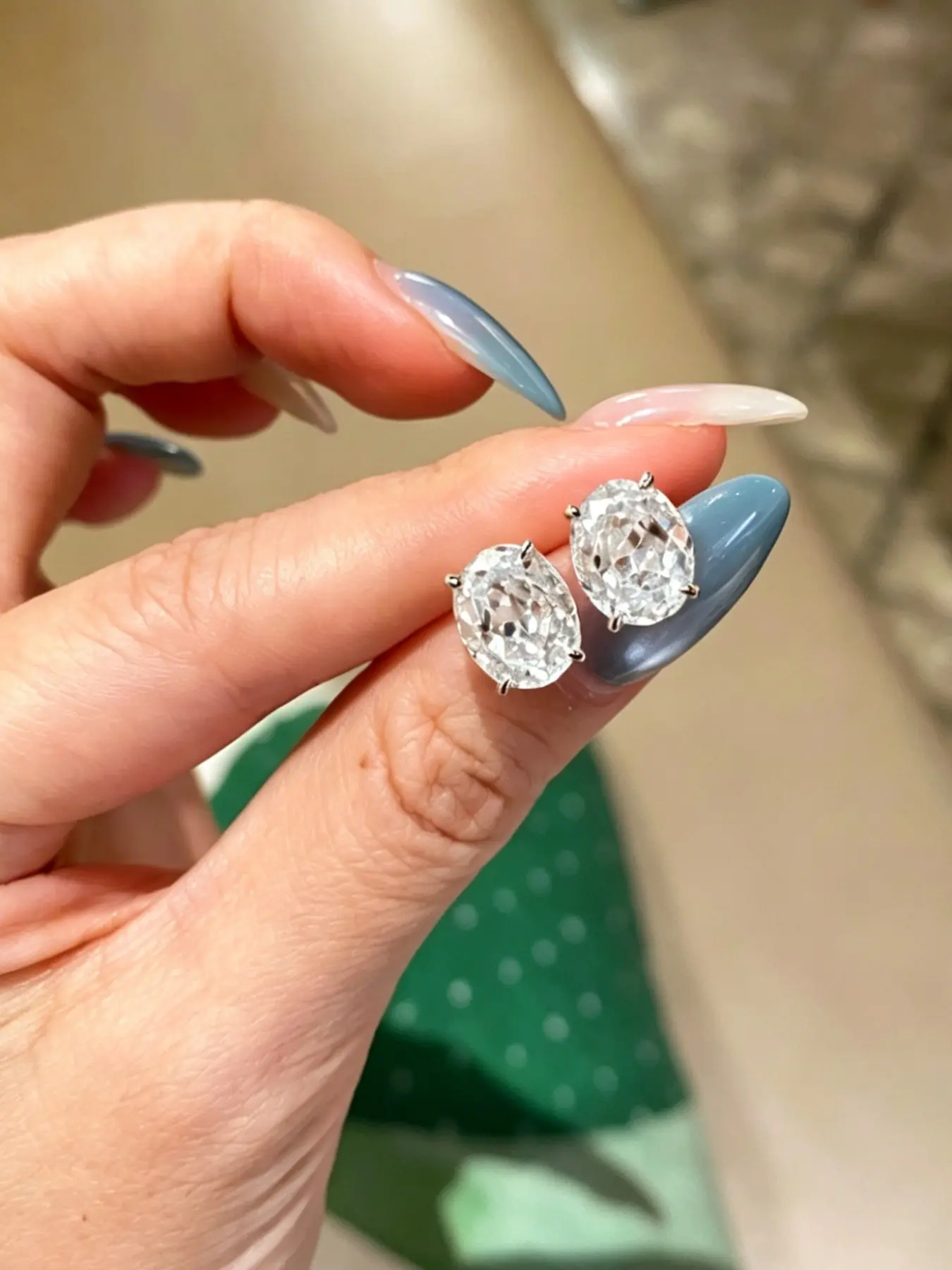 Oval Cut CZ Stud Earrings, Hypoallergenic 4-Prong Earrings, Cubic Zirconia Studs, Zircon Earrings for Women, Delicate Minimalist Design, Perfect for Date Night & Dinner Parties, Ideal for Christmas & Anniversaries, Cz Dainty Earrings