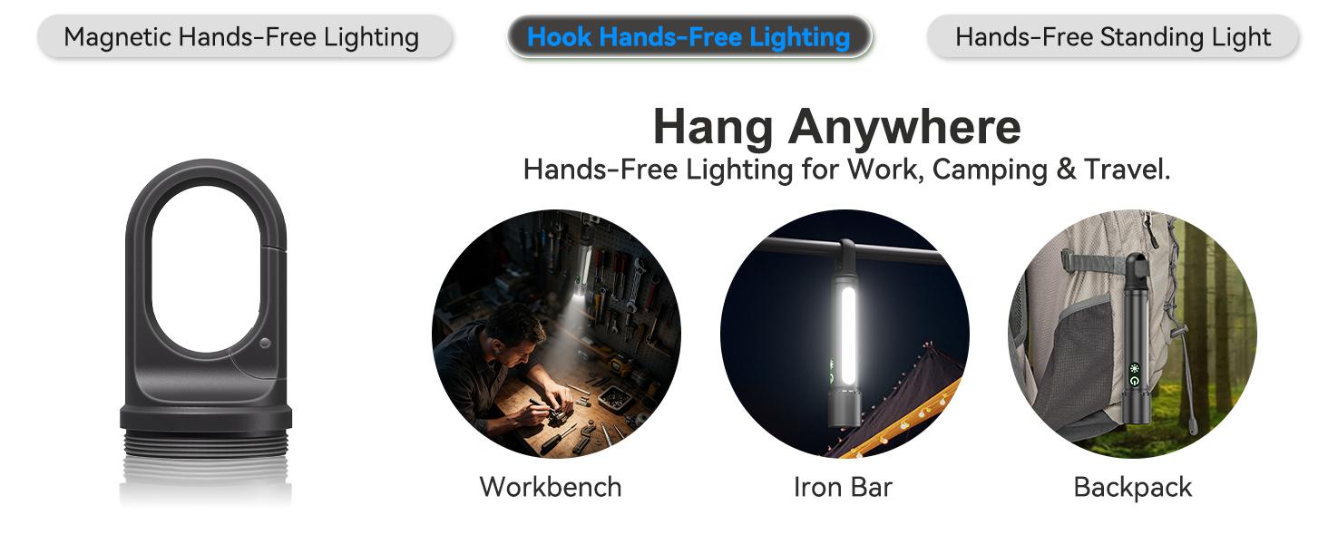 High Lumens Flashlight Rechargeable-Magnetic,Hanging,Zoom Beam,Side Light Multi-Function LED Flashlights Super Bright Powerful Waterproof Flash light for Camping,Emergency,Hiking,Dog Walking,Home