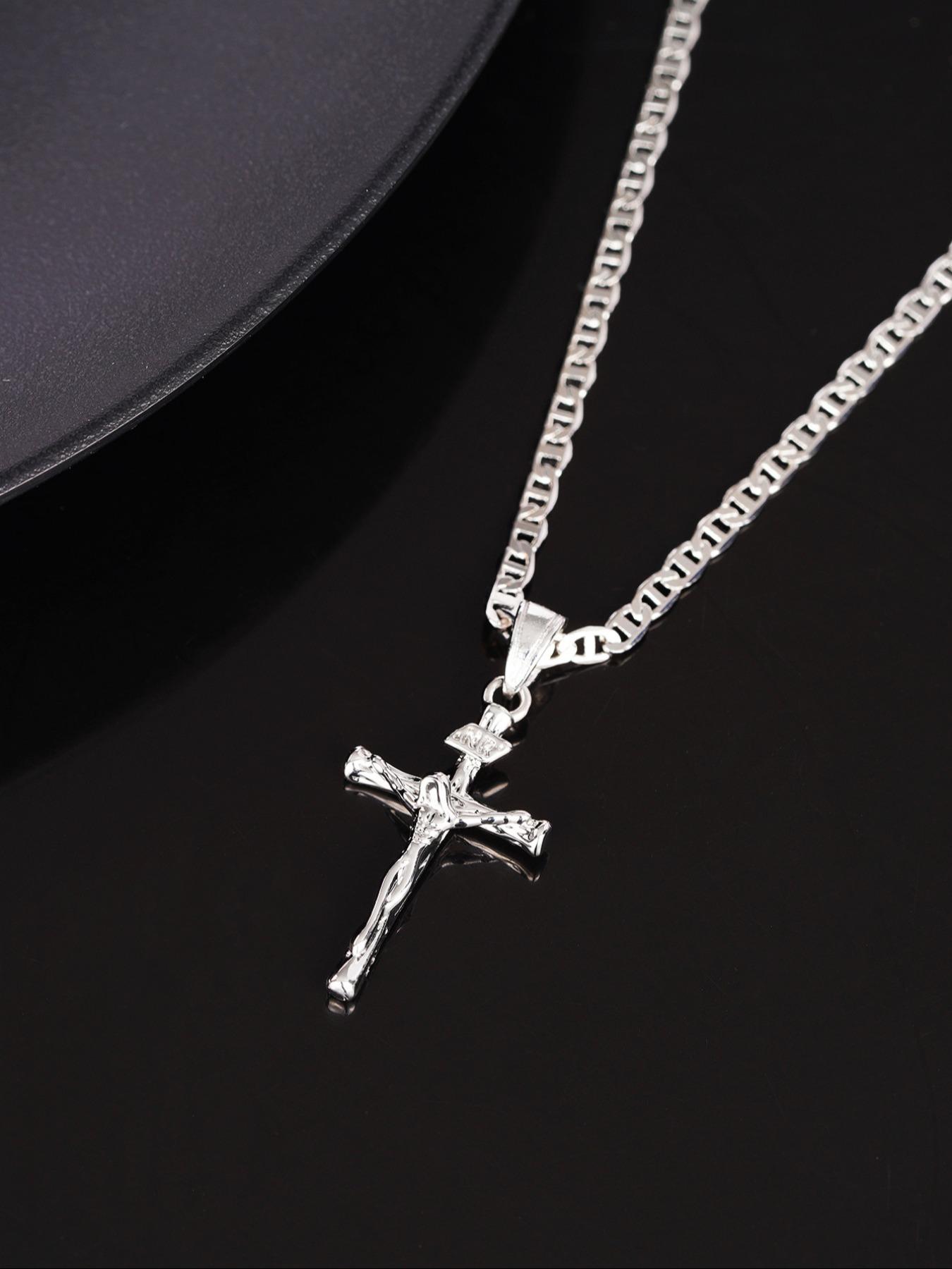 Women's Elegant Cross Pendant Necklace, Dainty Cross Necklace, Coptic Cross Necklace, Fashion Jewelry for Party, Daily Clothing Decor, Trendy All-match & Exquisite Jewelry for Birthday Gift